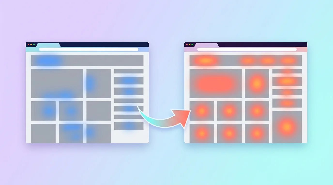 Microsoft Clarity interface showing a session recording and coloured click heatmap for an SME service page