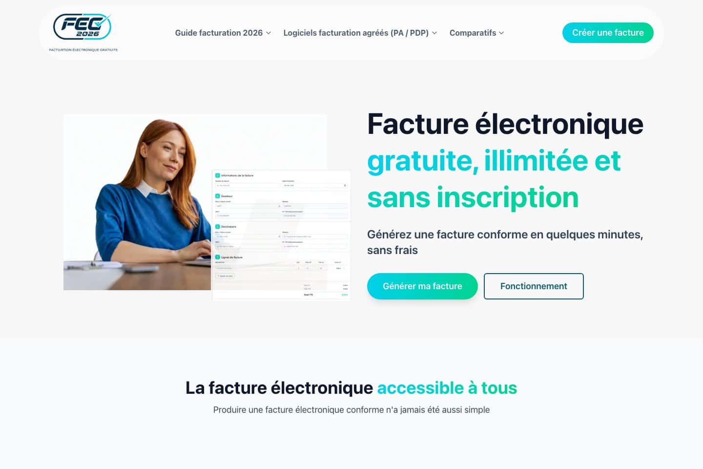 Aperçu du projet Facture Électronique en Ligne