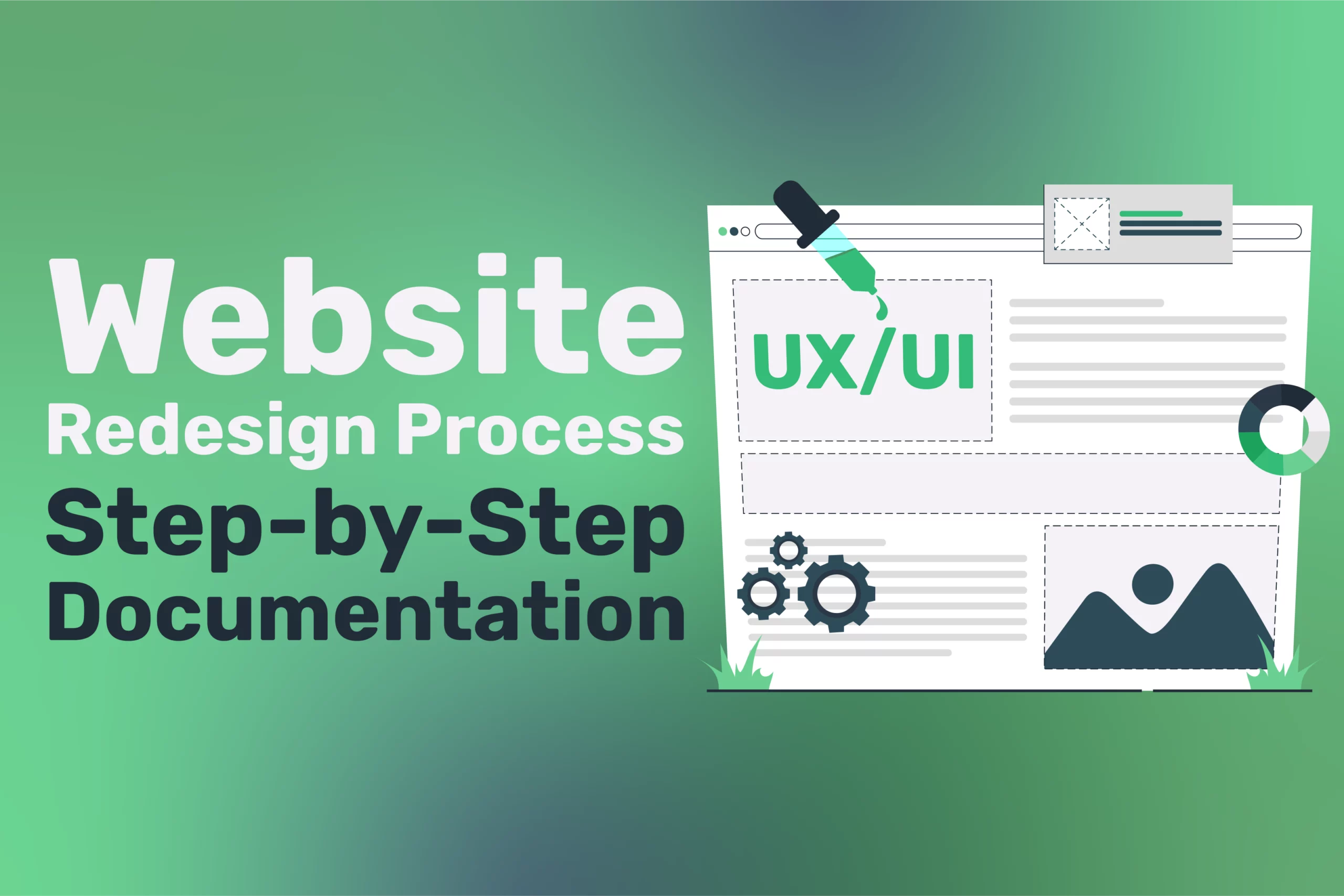 Diagramme des étapes clés du processus de refonte de site web : découverte, planification, design, développement, tests et lancement