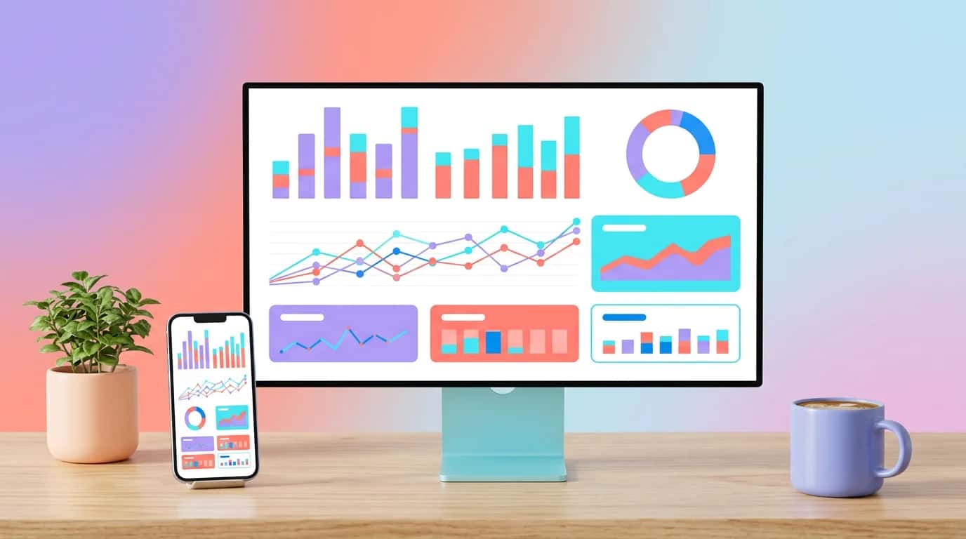 Google Analytics 4 dashboard showing engagement metrics, active users and real-time traffic sources