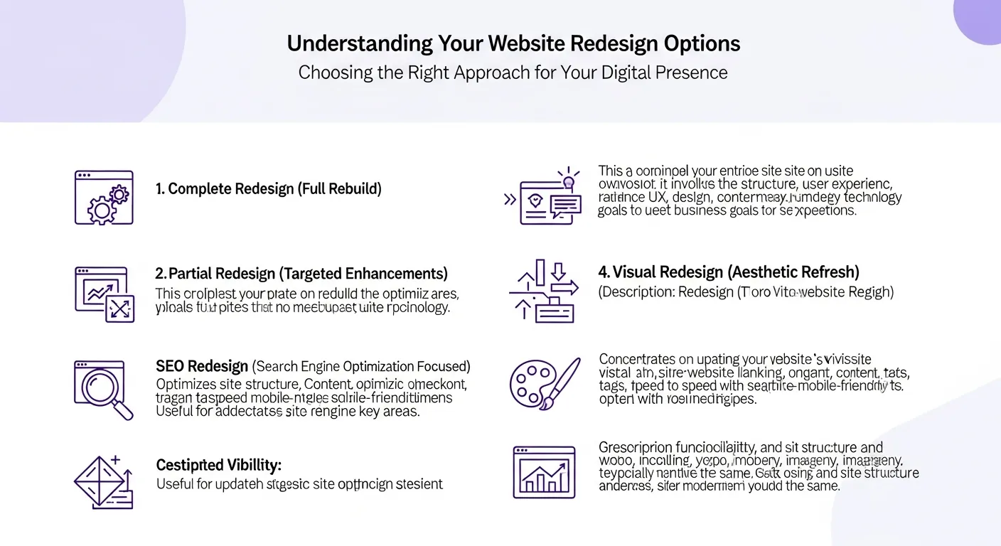 Les différents types de refonte de site web