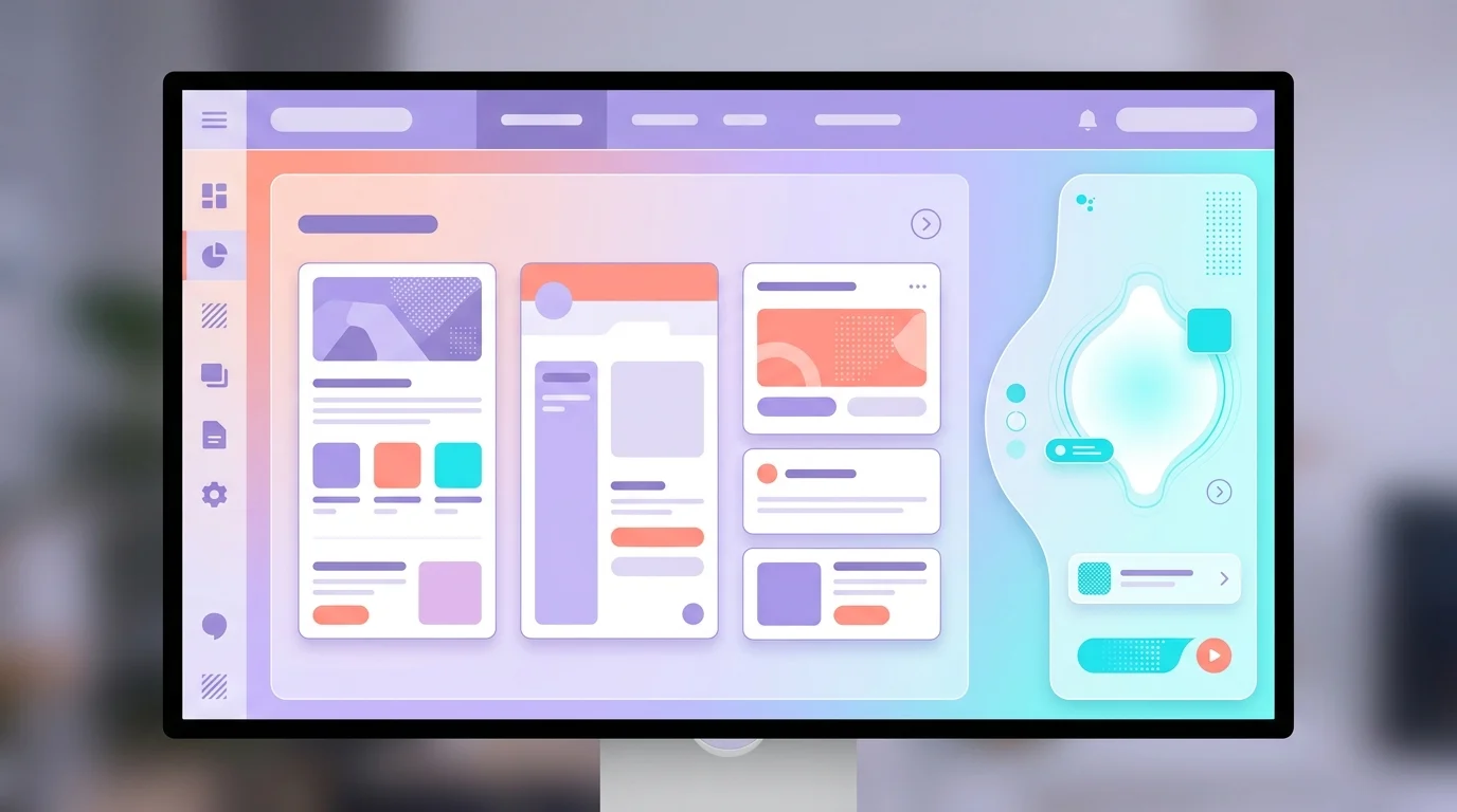 Interface web moderne avec assistant IA intégré proposant des recommandations personnalisées à un utilisateur sur écran ordinateur